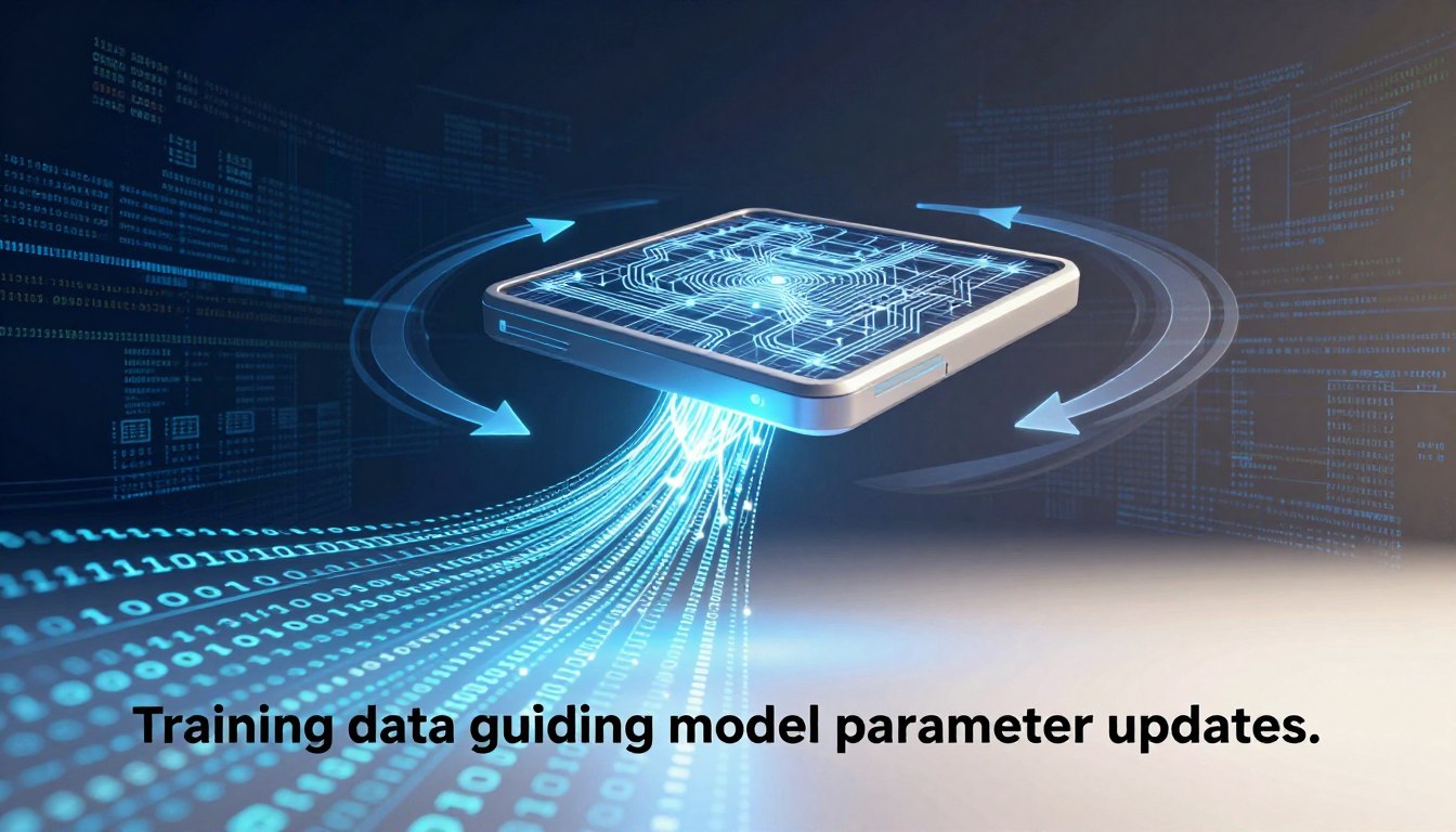 Training data guiding model parameter updates
